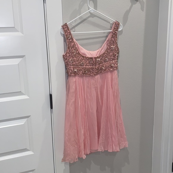 Beautiful Handmade Vintage Princess Cut Dress with Flower Beading - Picture 8 of 13